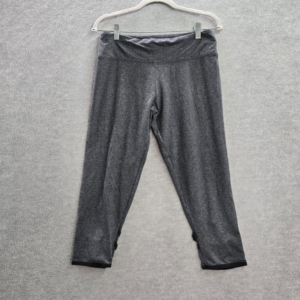 Victoria Secret Sport Women Activewear Pants L Gray‎ Capri Leggings 20 in Inseam